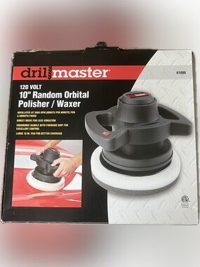 Black Random Orbital Polisher / Waxer with extra Polishing Bonnet